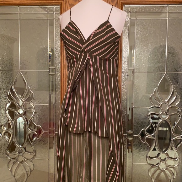 NWT Lulu’s J.O.A. Scotty Olive Green Striped Maxi Dress - Picture 4 of 7